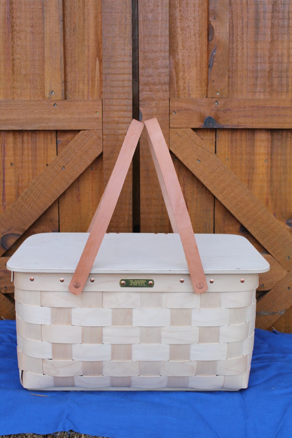 Two Handled Market Basket with Solid Lid The Basket ManThe Basket Man